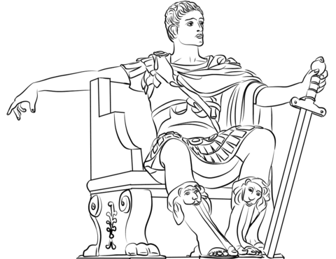 Constantine The Great Coloring Page